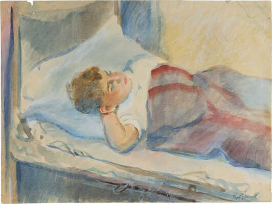 Суханов Борис Фёдорович. Володя (на оборотной стороне карандашный набросок)